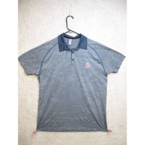 UNRL x Barstool Sports Golf Polo Shirt Men's Large Camo Heather Blue